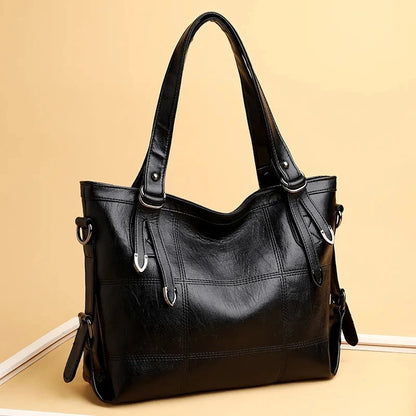 PU Leather Shoulder Bag – Large Capacity Women's Tote Handbag