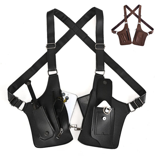 Tactical Vest Bag for Men – Multi-Pocket Dual Shoulder Strap Chest Rig