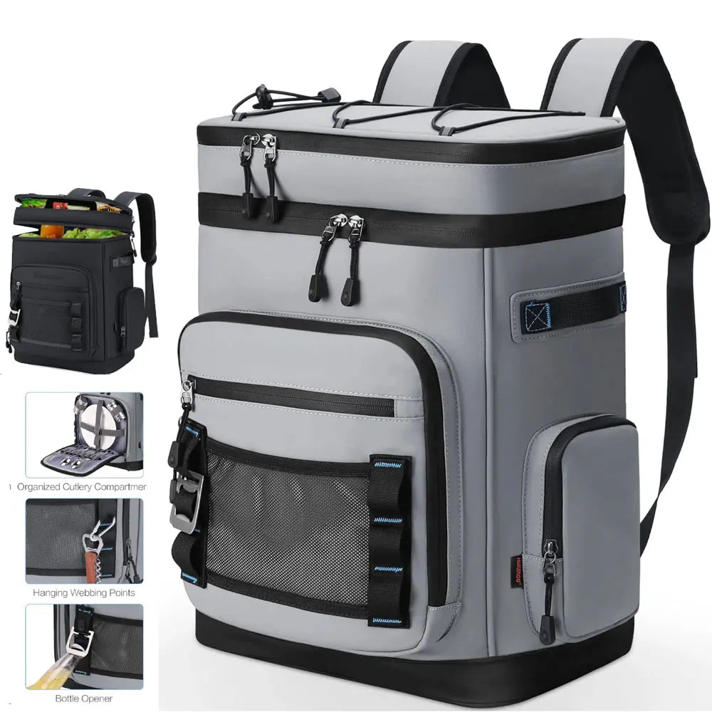 30L Insulated Cooler Backpack – Waterproof Leak-Proof Rucksack