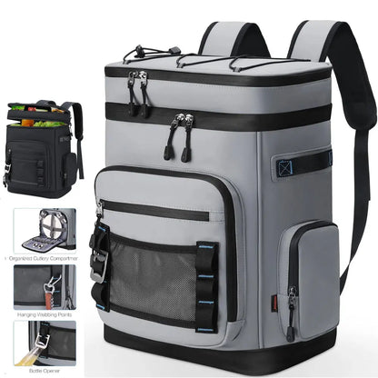 30L Insulated Cooler Backpack – Waterproof Leak-Proof Rucksack