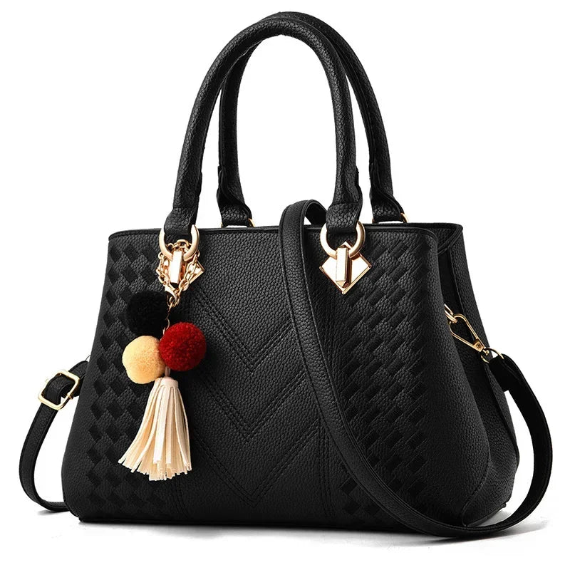 Large Capacity PU Leather Handbag Women Shoulder Crossbody Bag