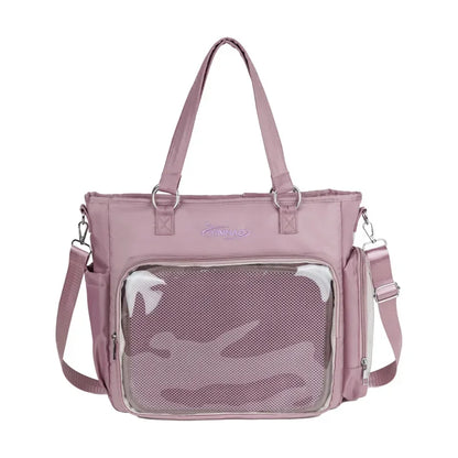 Kawaii Ita Bag with Transparent Window – Large Capacity Shoulder Tote