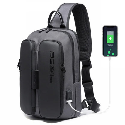 Bange Crossbody Sling Bag with USB Charging Port for Men