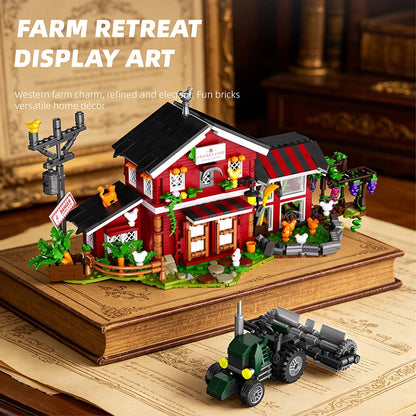Western Ranch Building Blocks Set – Windmill Stable MOC 1142/1359pcs