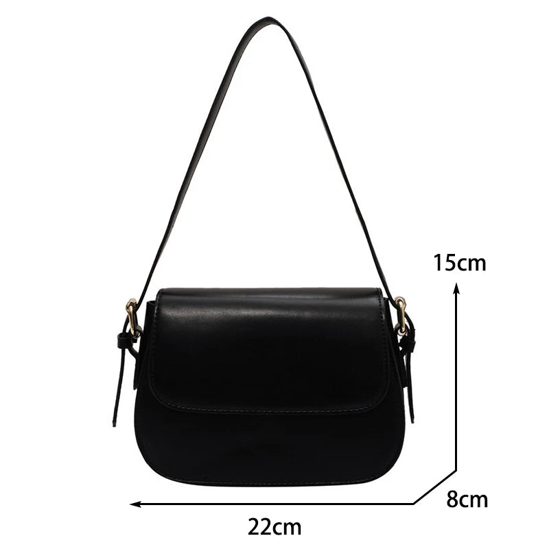 Retro Small Saddle Bag for Women – Crossbody Messenger Shoulder Bag