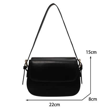 Retro Small Saddle Bag for Women – Crossbody Messenger Shoulder Bag