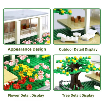 Farnsworth House Architecture Building Blocks Set – 661 Pieces