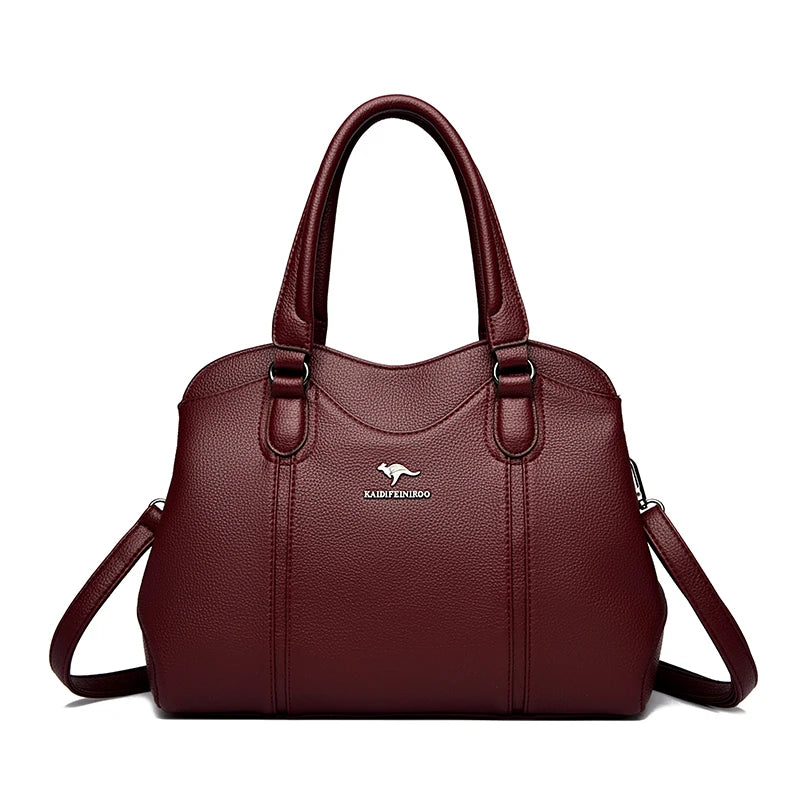 Soft Leather Tote Bag for Women – Luxury Shoulder & Crossbody Handbag