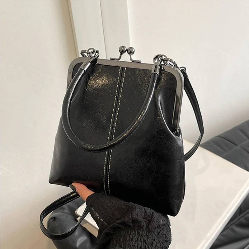 Vintage Soft Leather Crossbody Handbag for Women