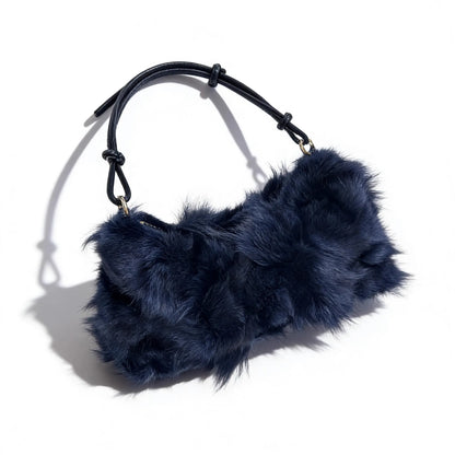 Luxury Europe America Women Real Fox Fur Bag Messenger Chain Shoulder Ladies Tote Handbag Crossbody