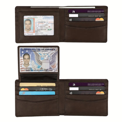 Executive Slim Tri-Fold Wallet – NFC Protection & Anti-Mold Coating