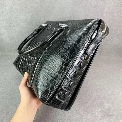 Crocodile Leather Briefcase Men's Luxury Business Laptop Bag
