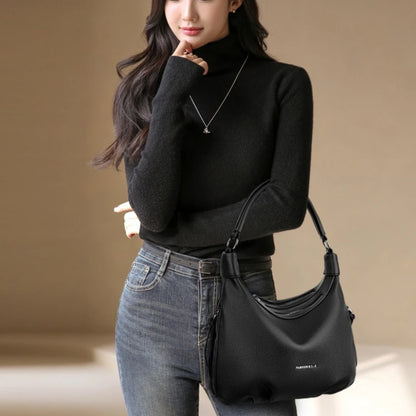 Leather Hobo Shoulder Bag for Women – Crossbody Handbag