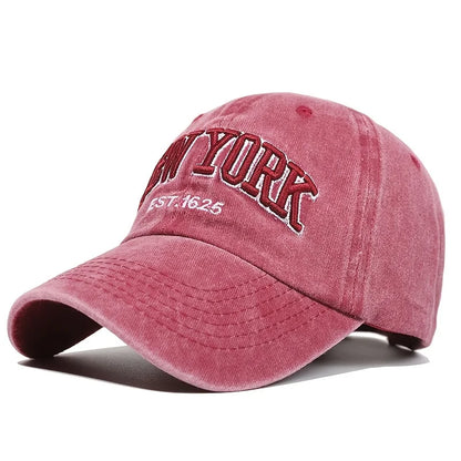 Washed Cotton Dad Hat – Snapback Baseball Cap with Sun Protection