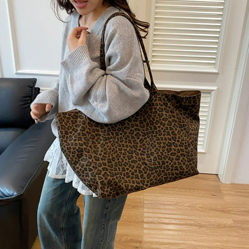 Fashionable Leopard Print Top Handle Bag Women Crossbody Casual Shoulder Comfortable Versatile