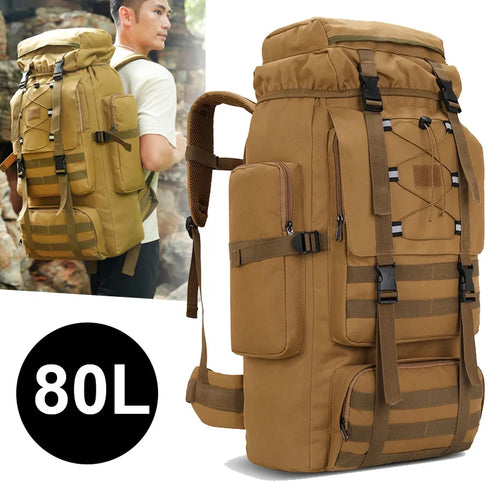 80L Large Hiking Backpack for Men – Camping & Mountaineering
