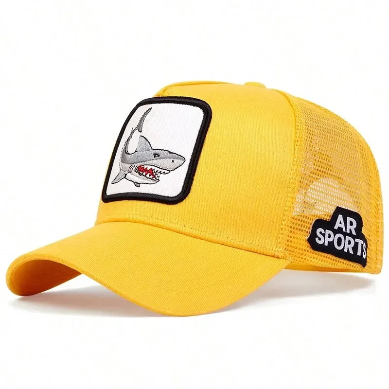 Animal Embroidery Trucker Cap – Mesh Baseball Hat for Men & Women