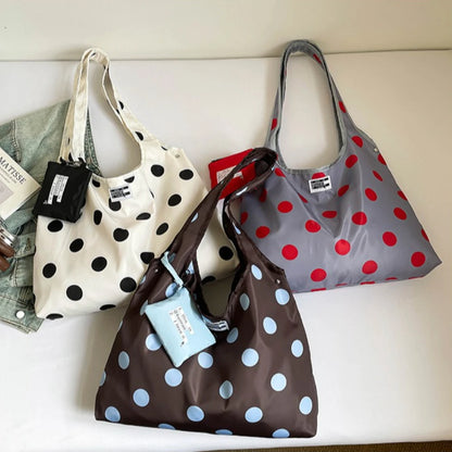 Polka Dot Crossbody Shoulder Bag – Large Capacity with Mini Pouch