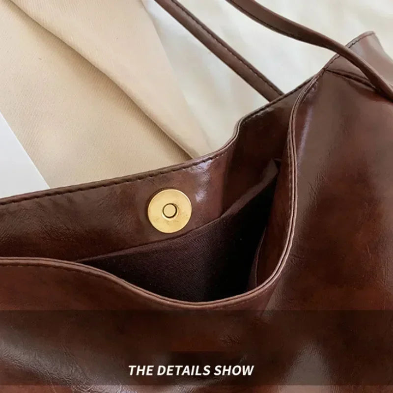 Women's Large Tote Bag – Soft PU Leather Shoulder & Crossbody Handbag