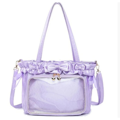 Ita Bag Clear Window Crossbody – Lolita Anime DIY Badge Bag