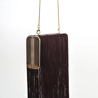 Long Tassel Evening Clutch Bag – Women's Luxury Wedding Party Purse