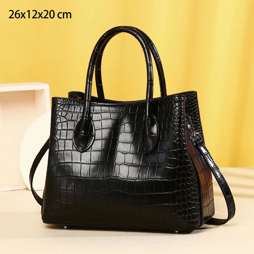 Luxury Alligator Genuine Leather Shoulder Bag for Women