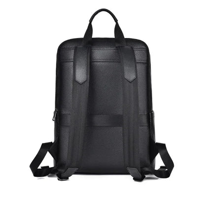 Genuine Leather Men's Backpack – 15.6" Laptop Bag
