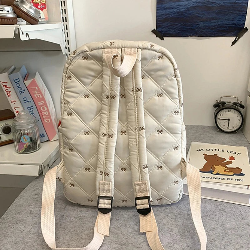 Kids School Backpack with Bow Print – Lightweight for Girls