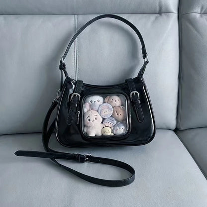 Cute Ita Shoulder Bag with Transparent Window – Idol Card Display Purse