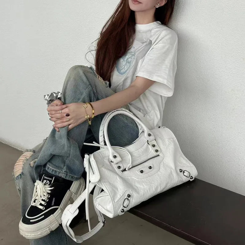 Motorcycle Crossbody Bag – Women's Luxury Leather Tote