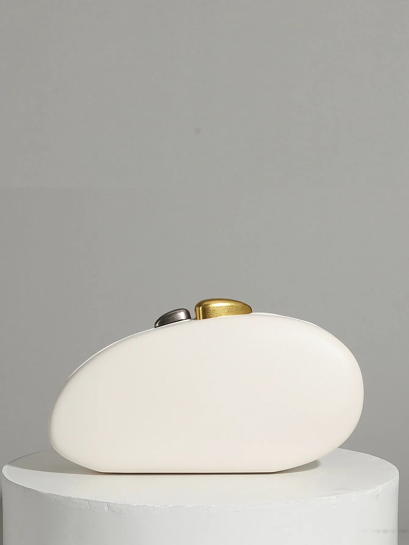 Shell Clutch Bag – Luxury PU Leather Lock Handbag with Chain Strap