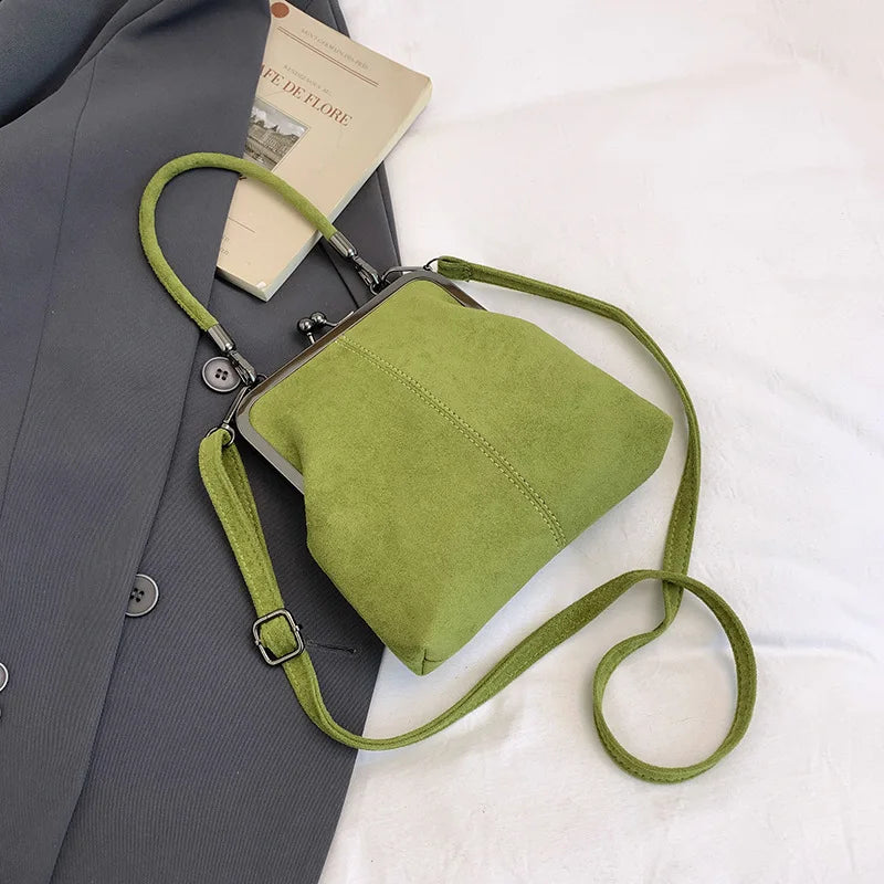 Retro Clip Clasp Crossbody Bag – Mini Phone Purse Shoulder Bag