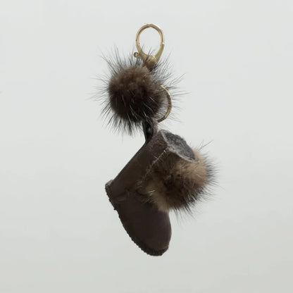 Fluffy Pompom Glove Keychain – Cute Winter Bag Charm