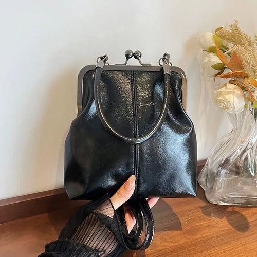 Retro Clip Clasp Crossbody Bag – Mini Phone Purse Shoulder Bag
