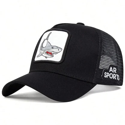 Cute Animal Embroidery Trucker Cap – Mesh Baseball Hat