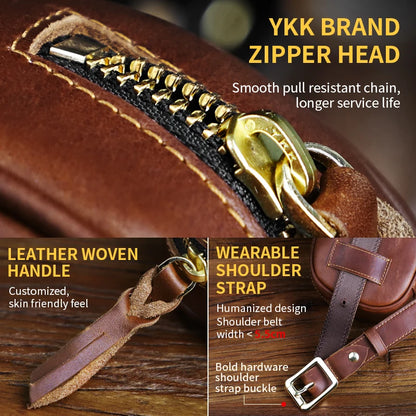 Genuine Leather Chest Bag – Adjustable Crossbody Fanny Pack