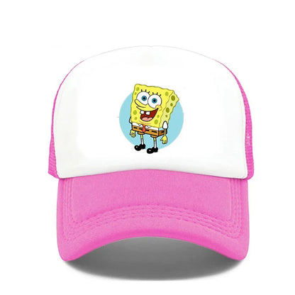 Cartoon Print Snapback Baseball Cap – Unisex Mesh Hat