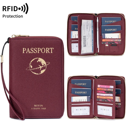 Passport Holder Travel Wallet – RFID Zip Organizer