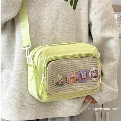 Cute Ita Crossbody Bag with Clear Display Window for Girls