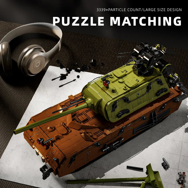 Panzer VIII Maus Tank MOC Set – 1:28 Scale Military Bricks