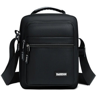Men's Oxford Shoulder Bag – Multi-Pocket Messenger Handbag