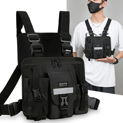 Tactical Chest Bag – Reflective Multi-Pocket Vest Pack