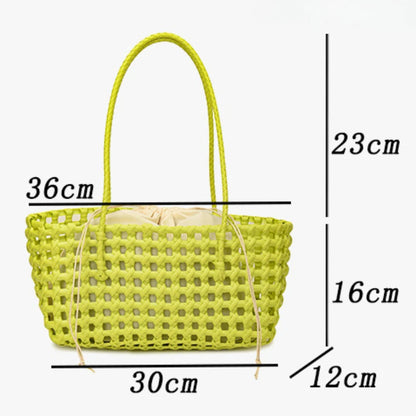 Handmade Woven Straw Beach Bag for Women – Summer Tote