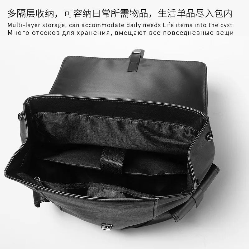Cowhide Leather Men's Backpack – Large 15" Laptop School & Travel Bag