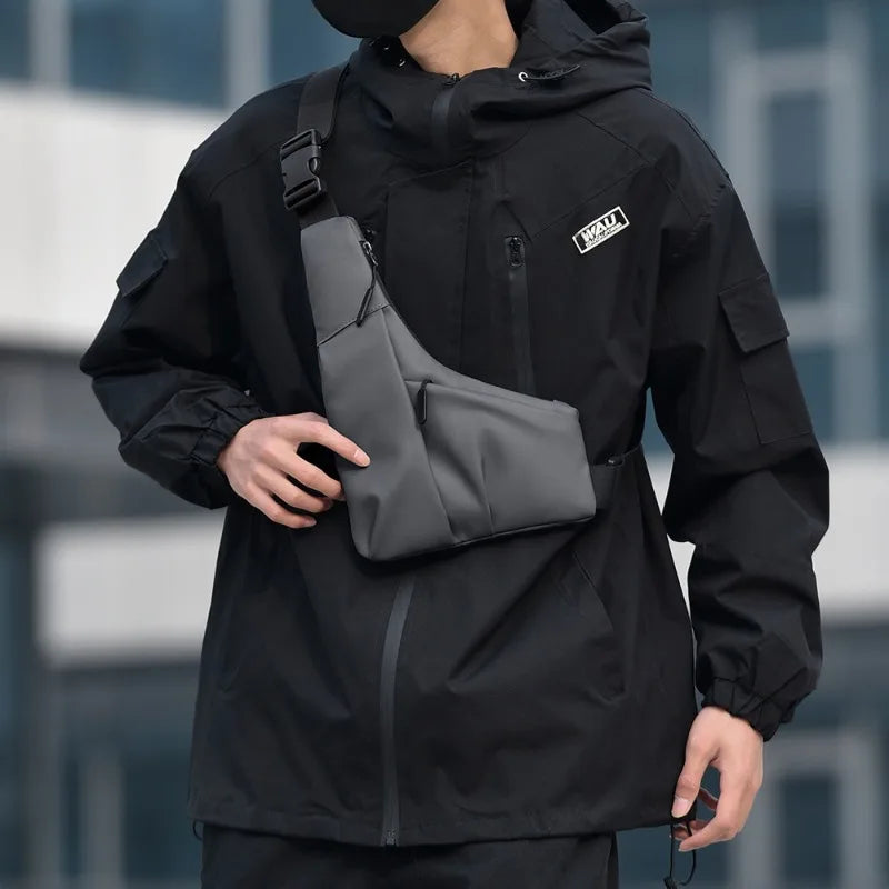 Anti-Theft Sling Bag – Men's Triangle Chest Crossbody