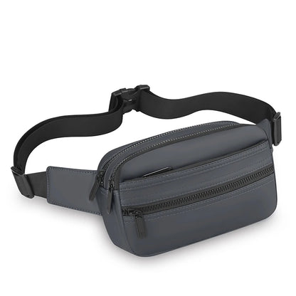 Men's Waterproof Sling Bag – Large Capacity PU Leather Crossbody
