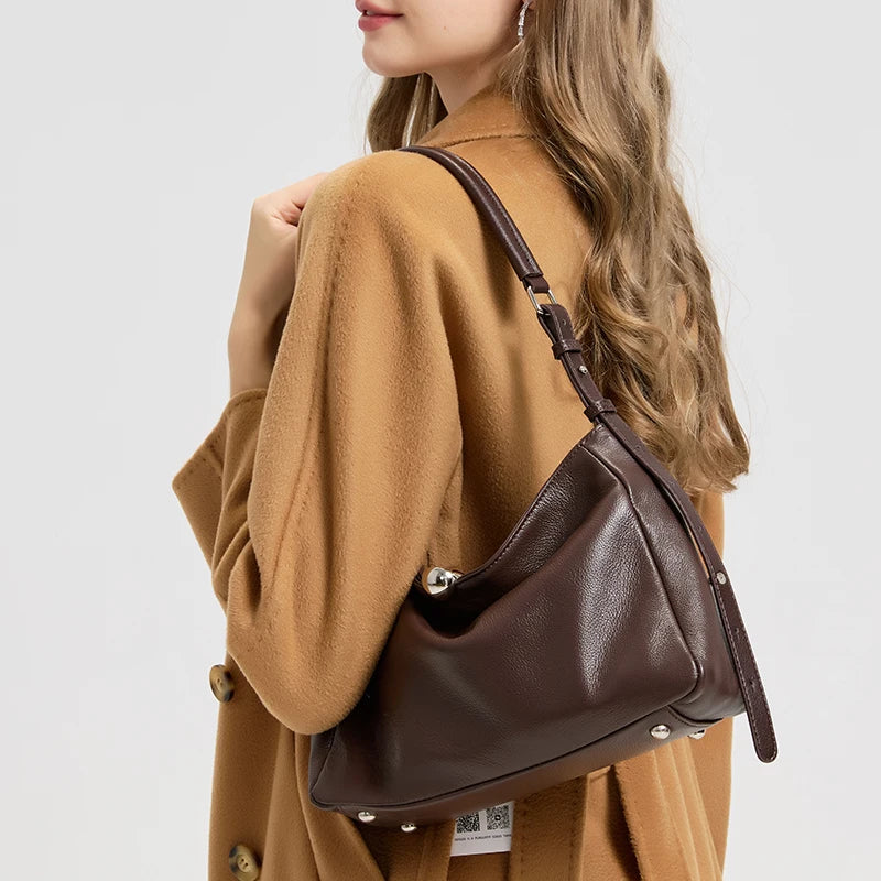 Women's Genuine Leather Crossbody Bag Large Capacity