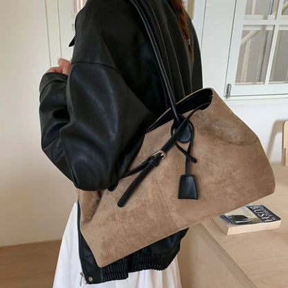 Women's PU Leather Shoulder Bag – Retro Underarm Tote