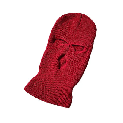 3-Hole Balaclava Ski Mask – Full Face Cover Knit Beanie for Winter & Tactical Use