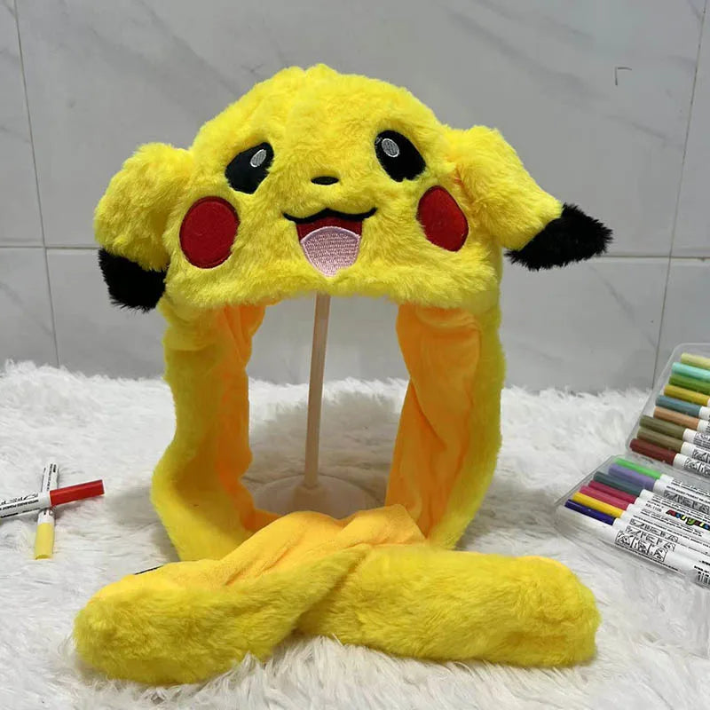 Cute Animal Ear Moving Plush Hat – Kids Cartoon Headband